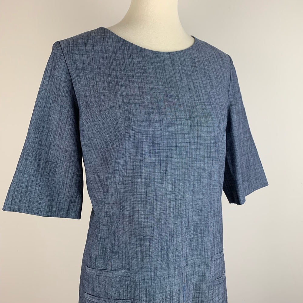 NWT Halogen Short Sleeve Blue Esteem Shift Dress M